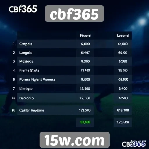 Desempenho do cbf365 em comparação a outros sites